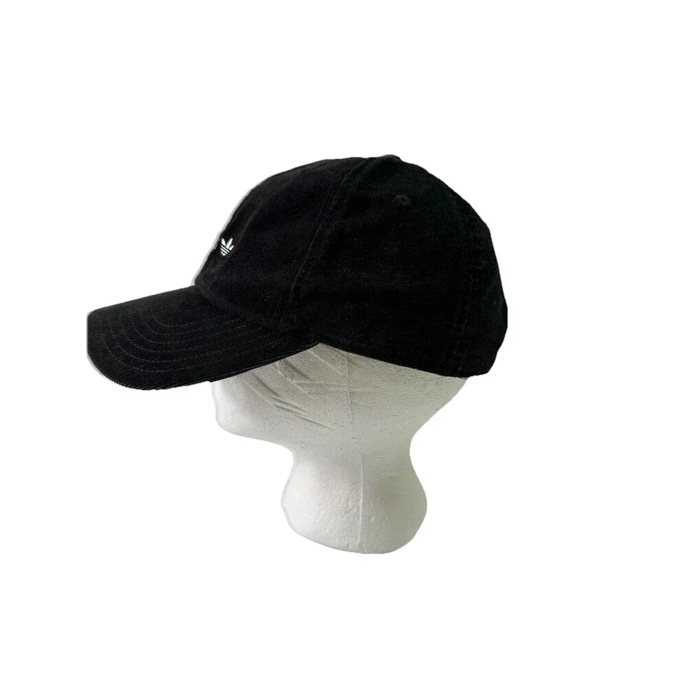 Adidas Originals Black Corduroy Trefoil Adjustable Cap One Size